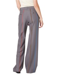 PANTALON GRIS BANDES CAMEL ROSE BLEU W1R 306T V03035 59 PAUL SMITH FEMME store Strasbourg doss