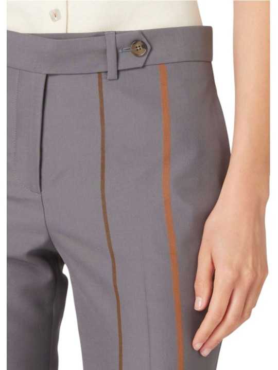 PANTALON GRIS BANDES CAMEL ROSE BLEU W1R 306T V03035 59 PAUL SMITH FEMME store Strasbourg zoom