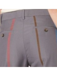 PANTALON GRIS BANDES CAMEL ROSE BLEU W1R 306T V03035 59 PAUL SMITH FEMME store Strasbourg arr