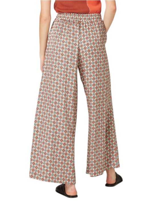 PANTALON LARGE MOSAIQUES VERT ORANGE VISCOSE W2R 391T V31436 18 PAUL SMITH FEMME Strasbourg dos