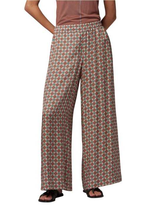 PANTALON LARGE MOSAIQUES VERT ORANGE VISCOSE W2R 391T V31436 18 PAUL SMITH FEMME strasbourg
