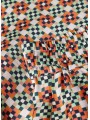 PANTALON LARGE MOSAIQUES VERT ORANGE VISCOSE W2R 391T V31436 18 PAUL SMITH FEMME tissus
