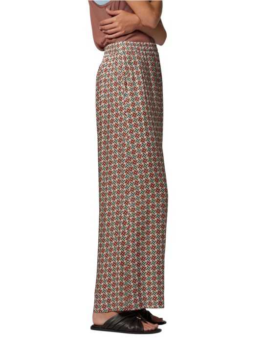 PANTALON LARGE MOSAIQUES VERT ORANGE VISCOSE W2R 391T V31436 18 PAUL SMITH FEMME profil