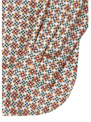 CHEMISE MOSAIQUES VERT ORANGE VISCOSE W2R 331B V31436 18 PAUL SMITH FEMME store Strasbourg poignet