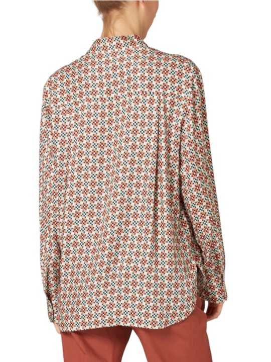 CHEMISE MOSAIQUES VERT ORANGE VISCOSE W2R 331B V31436 18 PAUL SMITH FEMME store Strasbourg dos