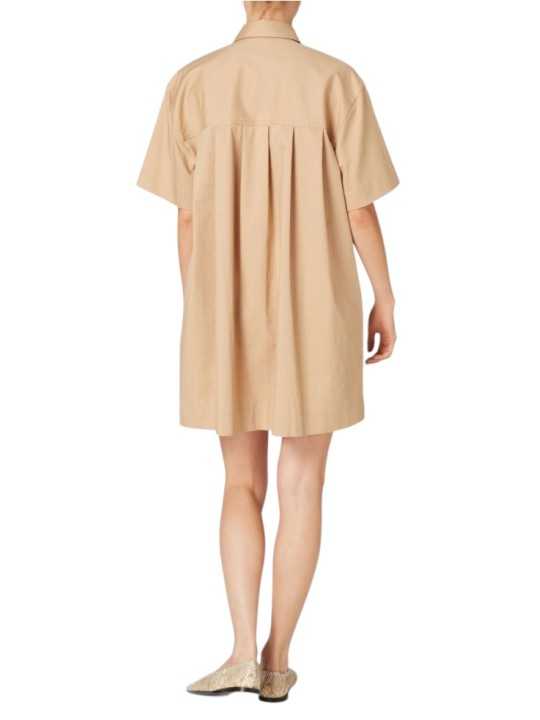 ROBE COURTE CHEMISE PLISSEE ARRIERE BEIGE W2R 707DB V31432 61 PAUL SMITH FEMME dos
