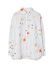 CHEMISE RAYEE BLANC BLEU TACHES MULTI W2R 357BC V31441 02 PAUL SMITH FEMME store front