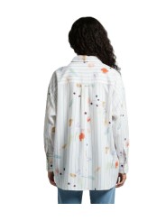 CHEMISE RAYEE BLANC BLEU TACHES MULTI W2R 357BC V31441 02 PAUL SMITH FEMME store dos