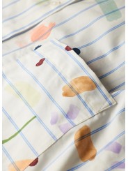 CHEMISE RAYEE BLANC BLEU TACHES MULTI W2R 357BC V31441 02 PAUL SMITH FEMME store poche