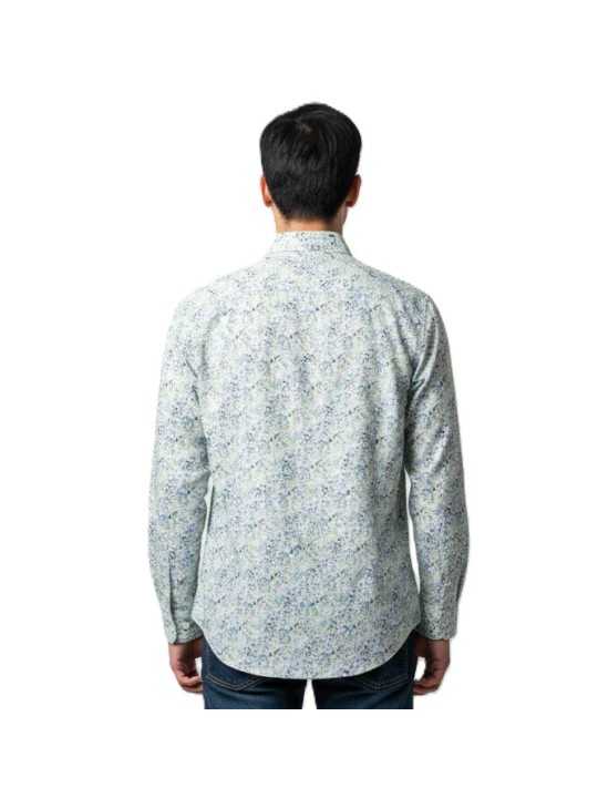 CHEMISE BLANCHE PRINT LIBERTY CIEL VERT JAUNE M1R 800P V03043 41 PAUL SMITH HOMMe shirt Strasbourg boutique de dos