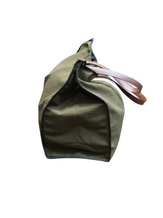 SAC CABAS TOILE KAKI BANDE ECRU T1 EPAULE IOOS bags accessoires strasbourg