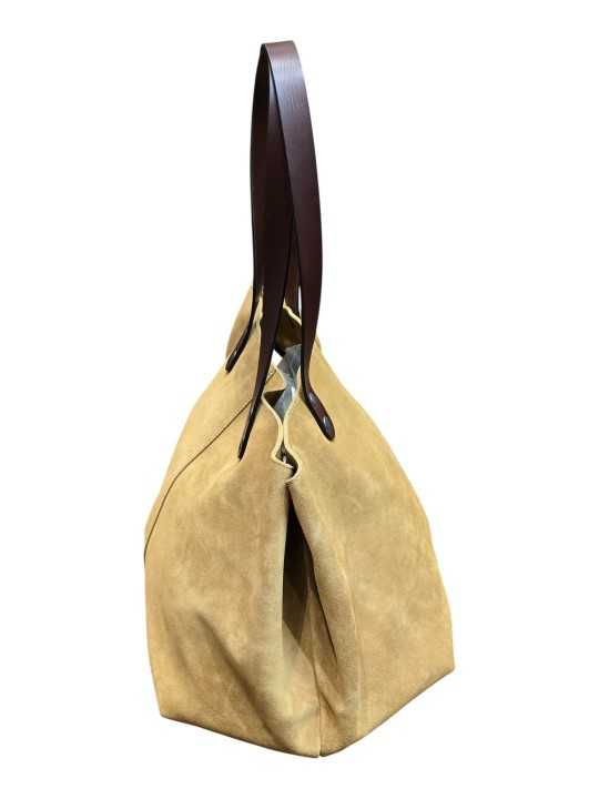 SAC T25 MEDIUM SUEDE TABAC IOOS Strasbourg boutique online store bag côté