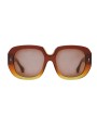 Lunettes Samama 003B dégradé cognac vert empiècement Gold 4288 Claris Virot boutique store sunglasses front