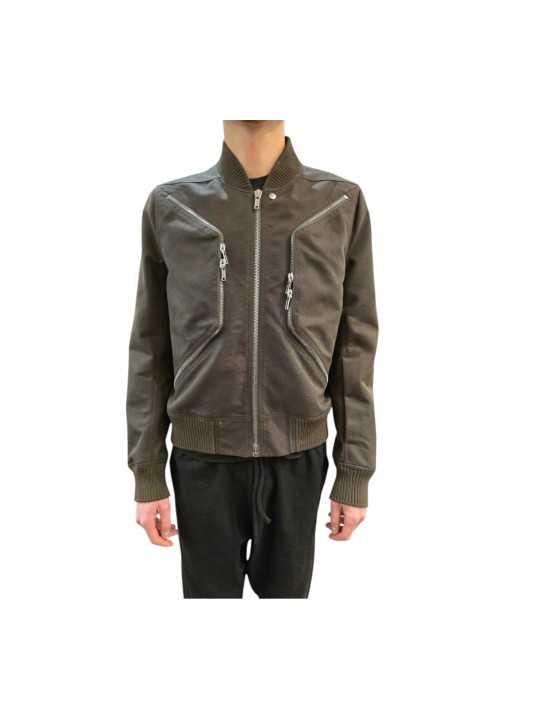 BLOUSON GRANDES POCHES ZIPPEES BORDS COTELES DARK DUST HEIZER FLIGHT RICK OWENS HOMME RU01F 2790 CDU 78 FASHION STRASBOURG face