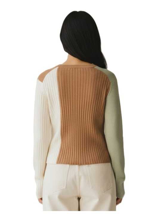 CARDIGAN PATCH TAUPE VERT W2R 809N V31447 32 PAUL SMITH FEMME Strasbourg dos