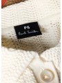 CARDIGAN ECRU CROCHET RAYURES TAUPE ORANGE W2R 821N V31450 02 PAUL SMITH FEMME Strasbourg boutique détail