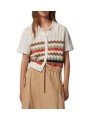 CARDIGAN ECRU CROCHET RAYURES TAUPE ORANGE W2R 821N V31450 02 PAUL SMITH FEMME Strasbourg boutique porté