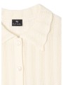 CARDIGAN ECRU CROCHET RAYURES TAUPE ORANGE W2R 821N V31450 02 PAUL SMITH FEMME Strasbourg boutique détail 2
