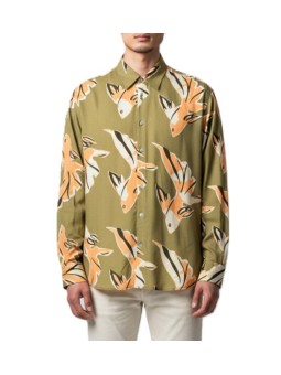 CHEMISE KAKI PRINT POISSONS ABRICOT VISCOSE M1R 929Z V02999 32 PAUL SMITH HOMME shirt Strasbourg store front