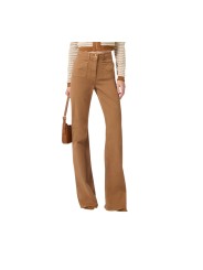 JEANS FLARE POCHES PLAQUEES CAMEL DAINO PJ 22N 6372 A16 ELISABETTA FRANCHI FEMME Strasbourg store pant détail