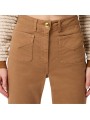 JEANS FLARE POCHES PLAQUEES CAMEL DAINO PJ 22N 6372 A16 ELISABETTA FRANCHI FEMME Strasbourg store pant zoom