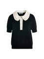 POLO NOIR COL ECRU PAMPILLES ECRU JEWELRY BL34 ESSENTIEL ANTWERP FEMME Strasbourg boutique flat