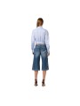 BERMUDA JEANS DELAVE ZIP COTES BRUT PJ 18I 2775 104 ELISABETTA FRANCHI FEMME Strasbourg boutique vue 1