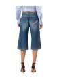 BERMUDA JEANS DELAVE ZIP COTES BRUT PJ 18I 2775 104 ELISABETTA FRANCHI FEMME Strasbourg boutique dos