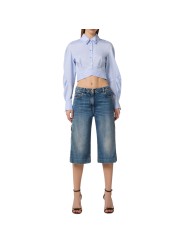 BERMUDA JEANS DELAVE ZIP COTES BRUT PJ 18I 2775 104 ELISABETTA FRANCHI FEMME Strasbourg boutique vue3