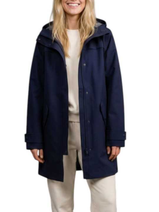 IMPERMEABLE BEAU NUAGE MARINE 901532 9440 BY MONTAGUT jacket strasbourg face femme