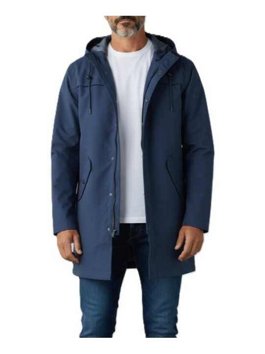 IMPERMEABLE BEAU NUAGE MARINE 901532 9440 BY MONTAGUT jacket strasbourg face femme ouvert