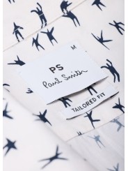 CHEMISE CREME PRINT VOLLEYEURS NAVY M2R 149T V22657 02 PAUL SMITH HOMME store shirt col