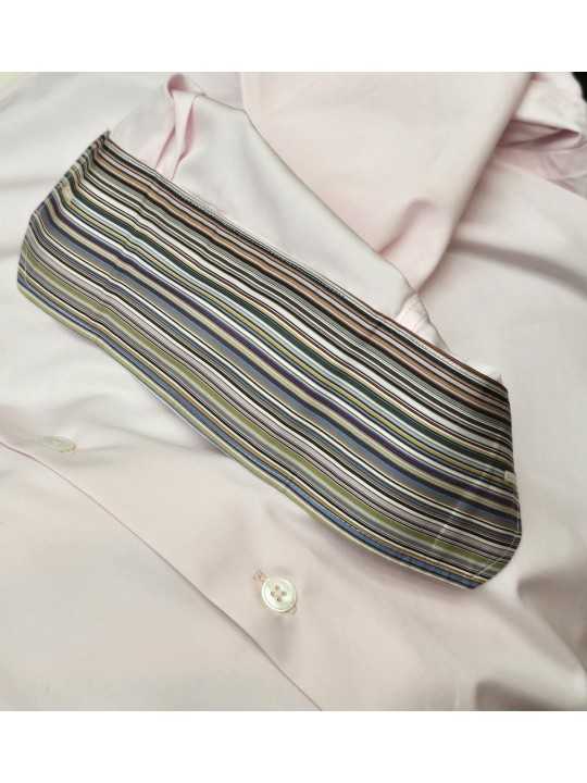 CHEMISE UNIE ROSE COTON M1R 800P2 V00050 21 PAUL SMITH HOMME SHIRT Strasbourg poignet