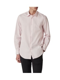 CHEMISE UNIE ROSE COTON M1R 800P2 V00050 21 PAUL SMITH HOMME SHIRT Strasbourg porté