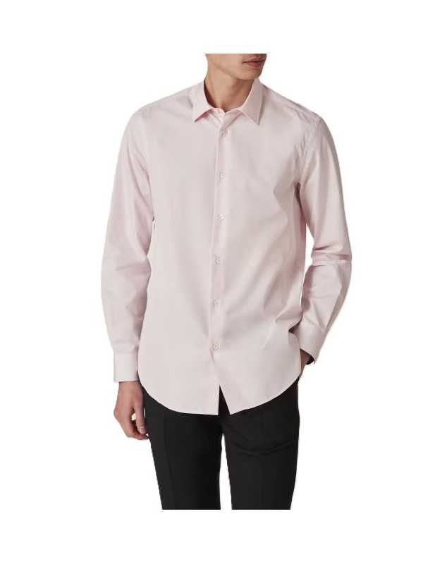 CHEMISE UNIE ROSE COTON M1R 800P2 V00050 21 PAUL SMITH HOMME SHIRT Strasbourg porté