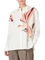 CHEMISE GAUFREE VANILLE PRINT POISSON ROSE SOIE POLY W1R 351B V11226 24 PAUL SMITh femme shirt front