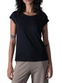 TSHIRT NOELIA FAMME MANCHES AMERICAINES COTON PIMA BLACK ANONYM FEMME store shop face