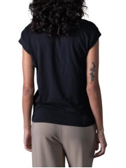 TSHIRT NOELIA FAMME MANCHES AMERICAINES COTON PIMA BLACK ANONYM FEMME store shop arrière
