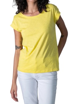TSHIRT NOELIA FAMME MANCHES AMERICAINES COTON PIMA CITRUS ANONYM FEMME store shop FACE