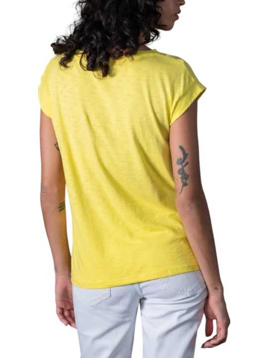 TSHIRT NOELIA FAMME MANCHES AMERICAINES COTON PIMA CITRUS ANONYM FEMME store shop arrière