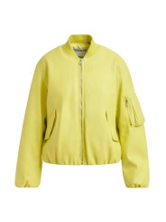 BOMBERS CUIR SIMILI JAUNE JUG LS32 ESSENTIEL ANTWERP FEMME boutique Strasbourg blouson mode fashion store online flat