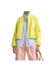 BOMBERS CUIR SIMILI JAUNE JUG LS32 ESSENTIEL ANTWERP FEMME boutique Strasbourg blouson mode fashion store online vue