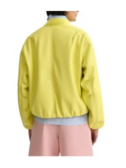 BOMBERS CUIR SIMILI JAUNE JUG LS32 ESSENTIEL ANTWERP FEMME boutique Strasbourg blouson mode fashion store online back