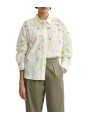 CHEMISE BLANCHE VOILE FLEURS BRODEES SEQUINS LILAS VERT JIMENA J10W Essentiel Antwerp femme createur mode fashion strasbourg