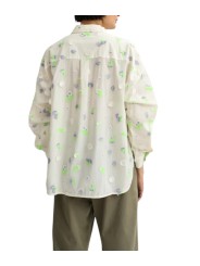 CHEMISE BLANCHE VOILE FLEURS BRODEES SEQUINS LILAS VERT JIMENA J10W Essentiel Antwerp femme createur mode fashion Strasbourg dos