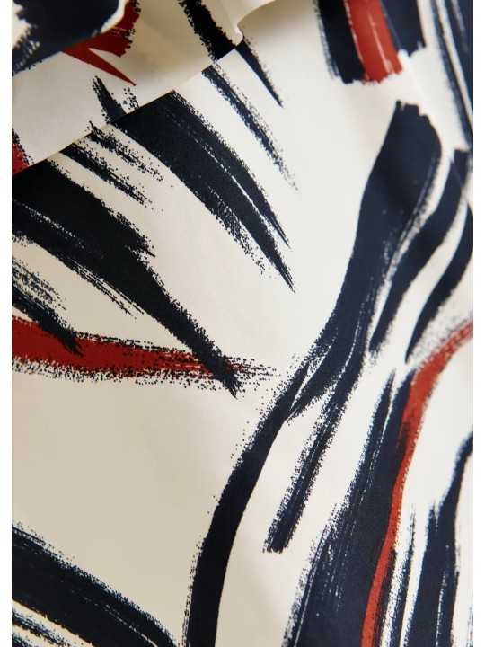 TOP ECRUE ASYMETRIQUE ARTY CHOCO NOIR JILLIAN J3BU Essentiel Antwerp femme createur mode fashion Strasbourg tissus