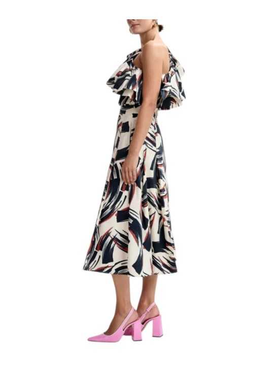 TOP ECRUE ASYMETRIQUE ARTY CHOCO NOIR JILLIAN J3BU Essentiel Antwerp femme createur mode fashion Strasbourg profil