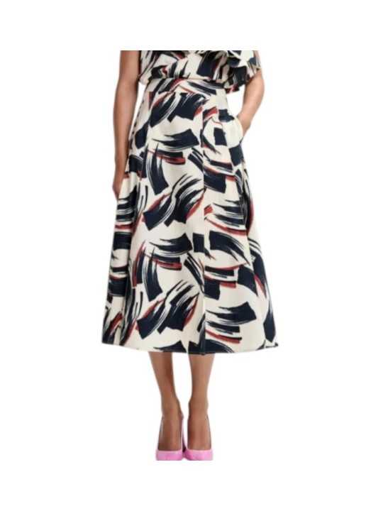 JUPE LONGUE ECRUE ASYMETRIQUE ARTY CHOCO NOIR JAELYN J3BU ESSENTIEL ANTWERP FEMMe Strasbourg boutique front