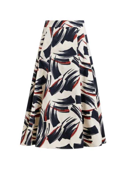 JUPE LONGUE ECRUE ASYMETRIQUE ARTY CHOCO NOIR JAELYN J3BU ESSENTIEL ANTWERP FEMMe Strasbourg boutique flat