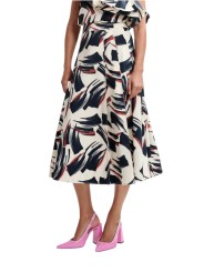 JUPE LONGUE ECRUE ASYMETRIQUE ARTY CHOCO NOIR JAELYN J3BU ESSENTIEL ANTWERP FEMMe Strasbourg boutique profil
